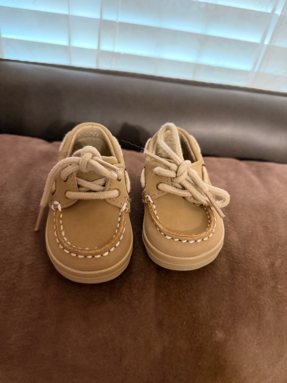 Sperry Kids Tan Lace-Up Boat Shoes